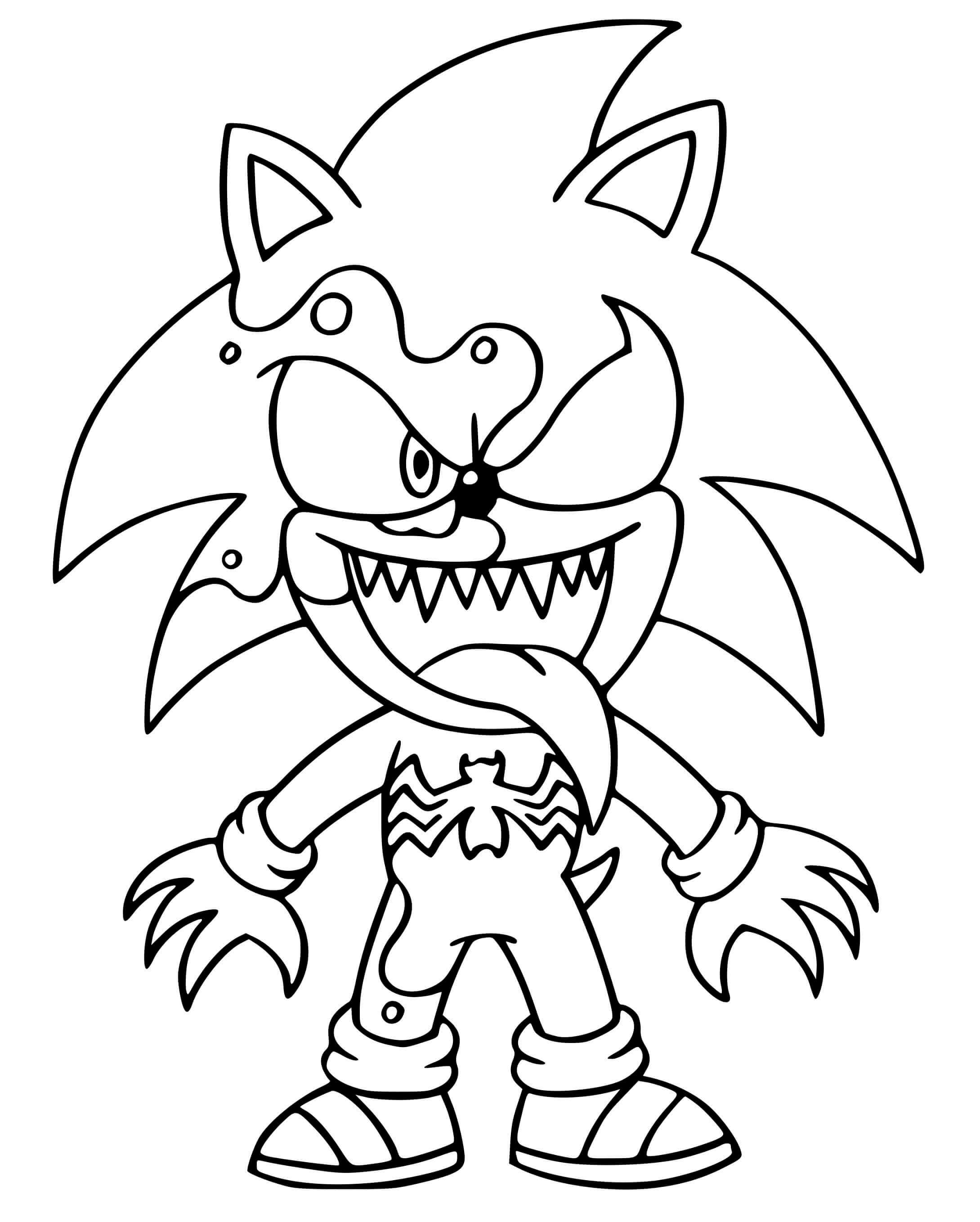 Coloriage Venom Sonic The Hedgehog - Sonic à imprimer