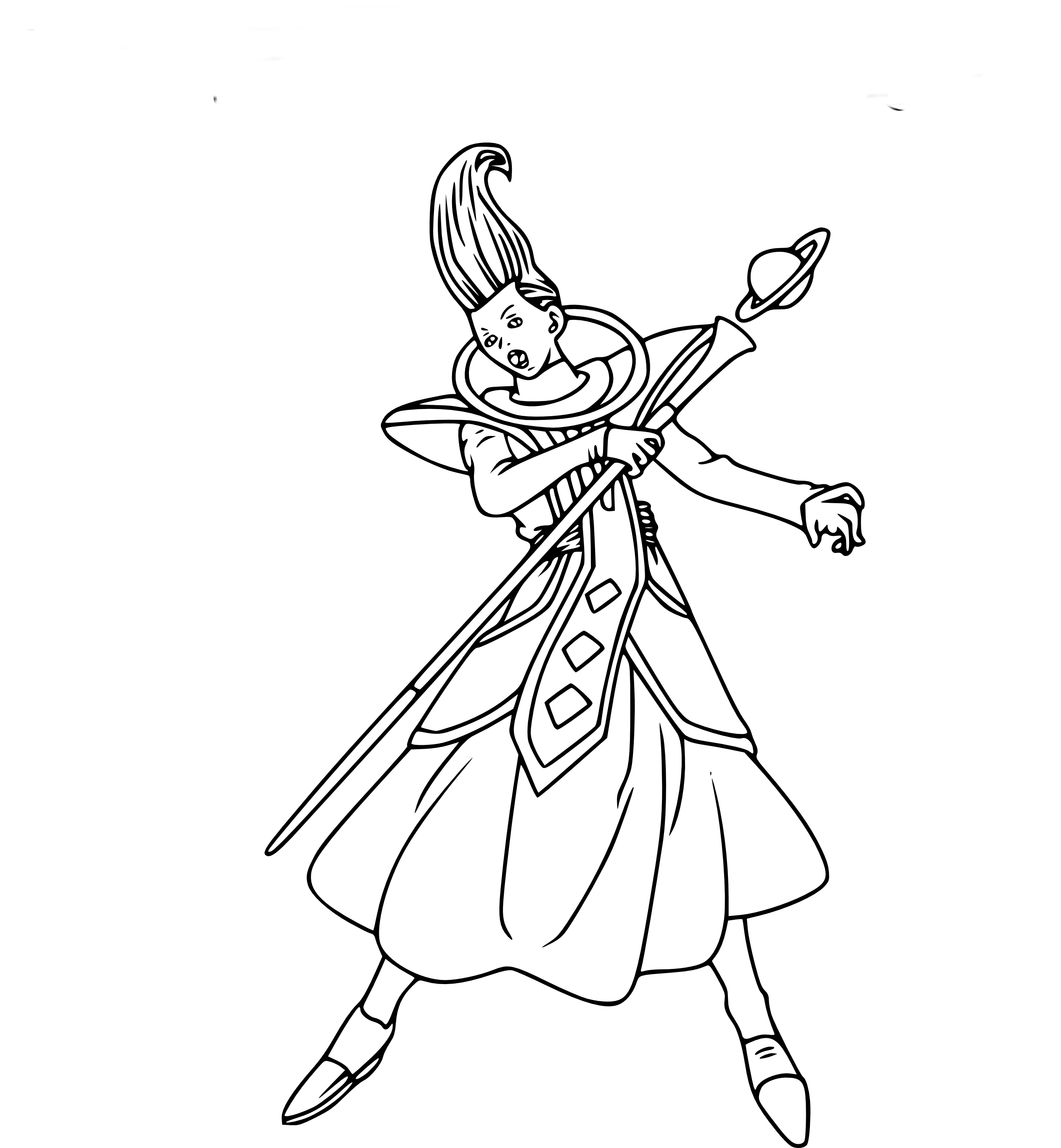 Coloriage Whis Dbz - Dragon ball z à imprimer