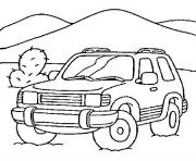 Coloriage voiture rallye