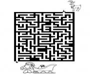 Coloriage jeux labyrinthe noel 7