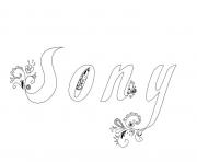 Coloriage Sony