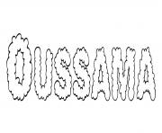 Coloriage Oussama