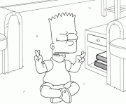 Coloriage The simpsons Bart