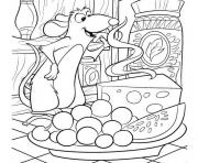 Coloriage souris fromage