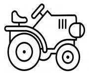 Coloriage tracteur facile maternelle