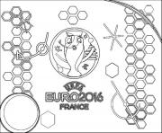 Coloriage euro 2016 france logo championnat de football