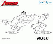 Coloriage avengers hulk