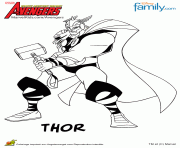 Coloriage avengers thor