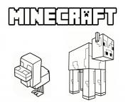 Coloriage animaux minecraft