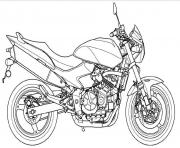 Coloriage motocyclette 9
