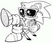 Coloriage sonic 5