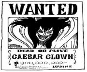 Coloriage one piece wanted caesar clown dead or alive