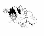 Coloriage combat luffy onepiece
