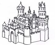 Coloriage chateau forteresse