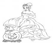 Coloriage princesse disney halloween