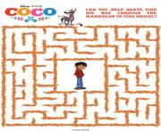 Coloriage COCO Activity Sheet Maze