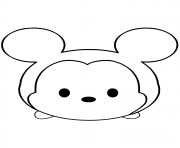 Coloriage Mickey Mouse Emoji Face Tsum Tsum