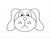 Coloriage dessin chien facile a colorier