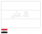 Coloriage drapeau iraq