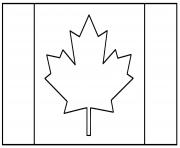 Coloriage drapeau canada