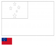 Coloriage drapeau samoa