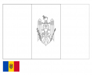Coloriage drapeau moldova