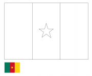 Coloriage drapeau cameroun pays afrique centrale