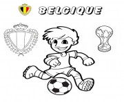 Coloriage belgique football coupe du monde 2018