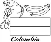 Coloriage colombie drapeau parrot