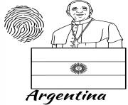 Coloriage argentine drapeau fingerprint