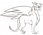 Coloriage griffon cartoon gryphon by jaclynonacloudlines