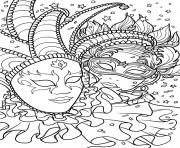 Coloriage carnaval masques