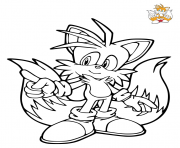 Coloriage Sonic Tails Miles Prower
