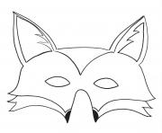 Coloriage masque de renard