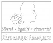 Coloriage logo du gouvernement francais