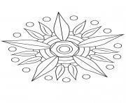 Coloriage Mandala fleur 12