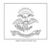 Coloriage north dakota drapeau Etats Unis