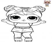 Coloriage Dawn Lol doll from Opposites Bluc Series 3 Wave