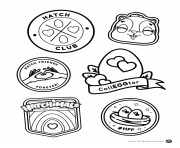 Coloriage Color Your Own Hatch Club Patches