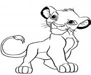 Coloriage simba roi lion