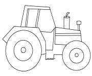 Coloriage tracteur facile maternelle enfant