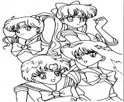 Coloriage Sailor Moon Friends girlpower