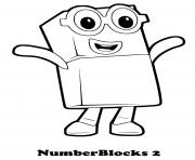Coloriage numberblocks 2 two