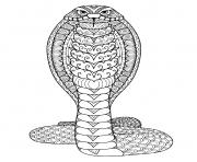 Coloriage serpent mandala adulte