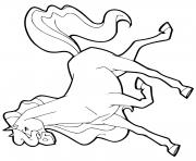 Coloriage panache cheval femelle pinto horseland