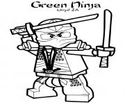 Coloriage ninjago green ninja 2