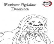 Coloriage Daemon Father Spider demon demon slayer