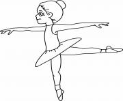 Coloriage fille danseuse simple facile