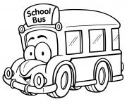 Coloriage autobus scolaire maternelle enfants