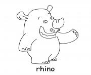Coloriage rhino